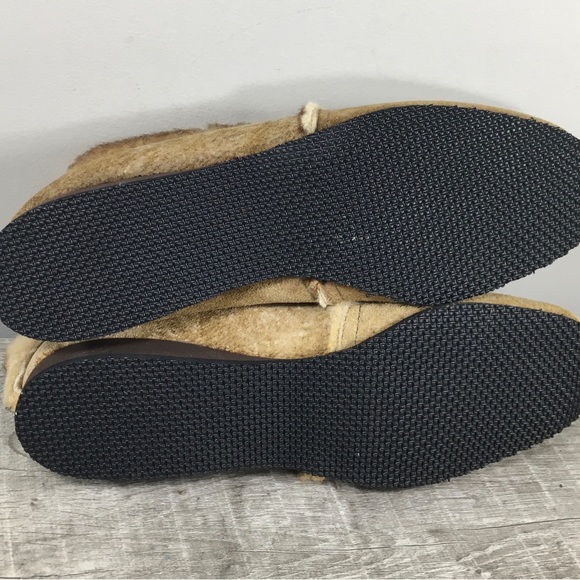 Vintage Dodson Womens Brown Leather Shearling Lined Winter Shoes Slippers Size 7 - Picture 8 of 10